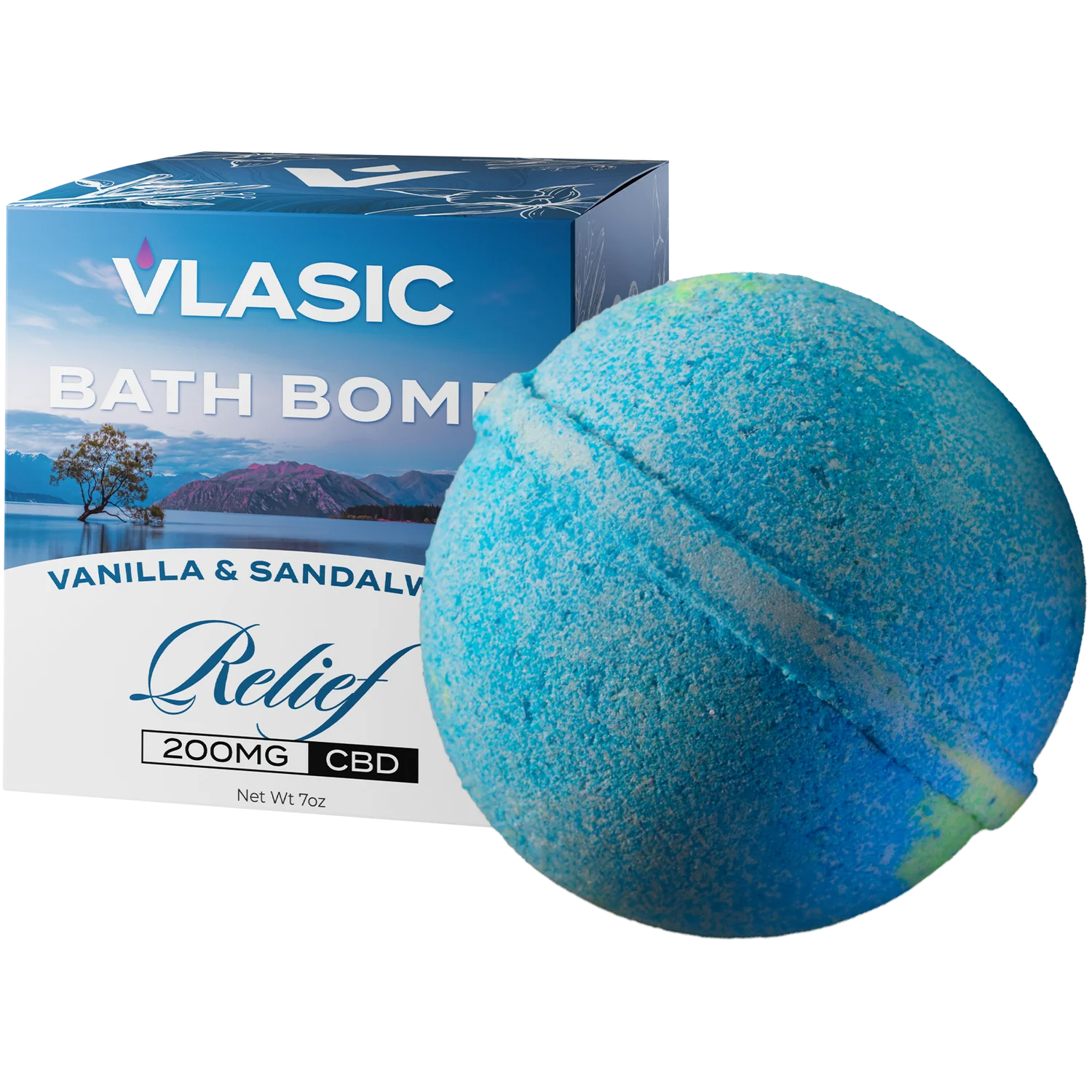 Relief Bath Bomb with Vanilla and Sandalwood