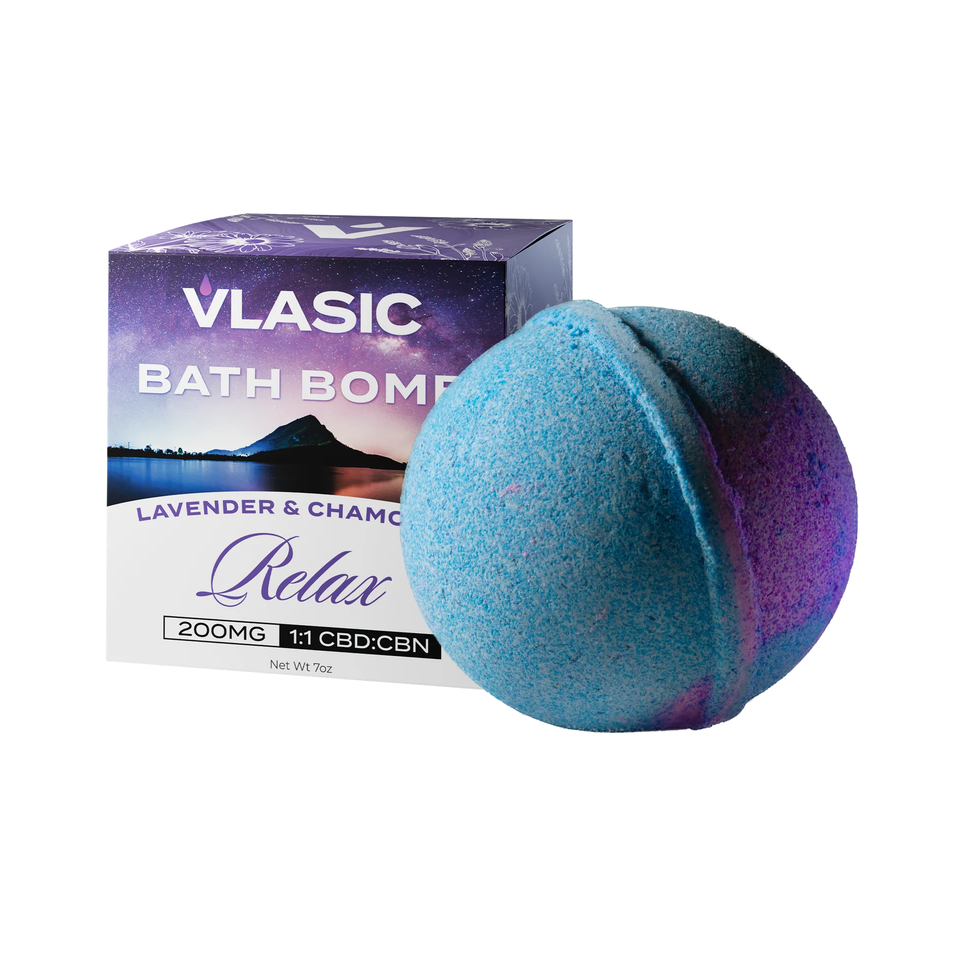 Relax Bath Bomb with Lavender and Chamomile