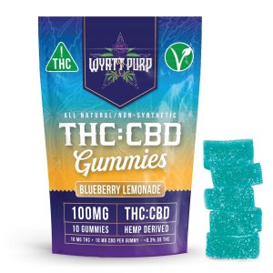 THC : CBD 100mg Gummies: Blueberry Lemonade